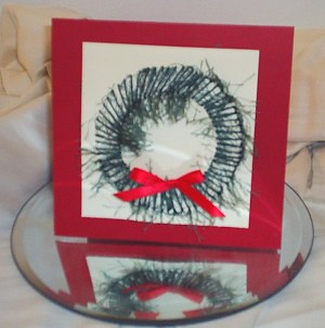 Simple Wreath Greeting Card for Christmas