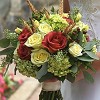 Yellow and Red Roses Wedding Bouquet