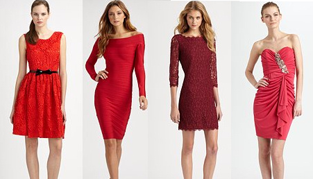 Red and Burgundy Dresses for Fall Winter 2012-2013