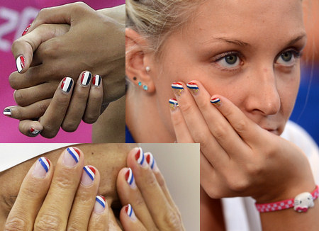 French Flag Nail Art at the 2012 London Olympics