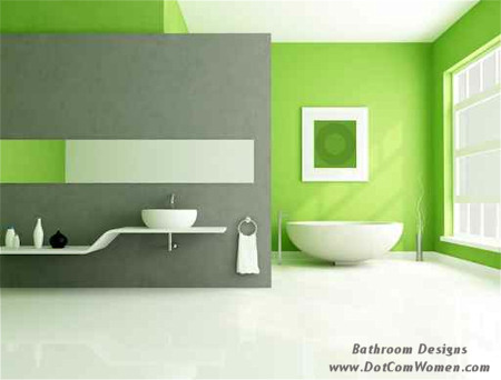 Green Gray Master Bathroom