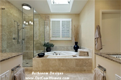 Master bathroom with skylight