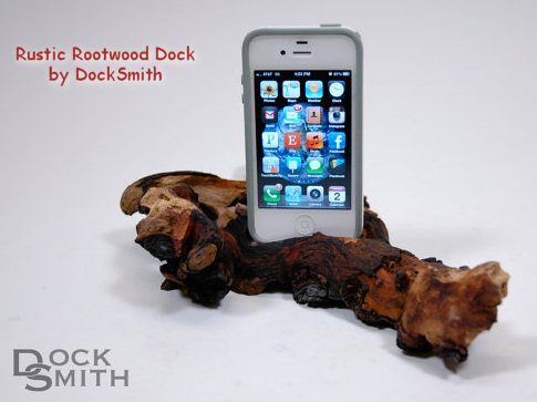 Rustic Rootwood iPhone 5 Docking Station