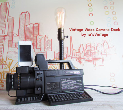 Vintage Video Camera iPhone 5 Docking Station