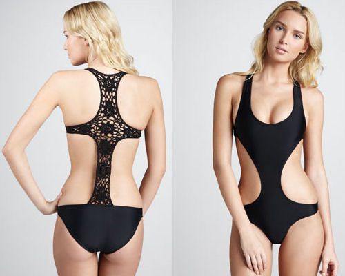 Crochet Back Cutout Monokini