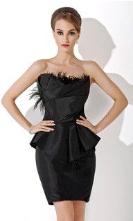 Black Peplum Cocktail Dress
