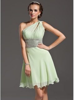 Light Green Beaded Waist Dress
