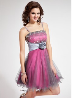 Pink Gray Tulle Dress
