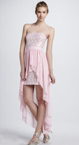 Pink High Low Cocktail Dress