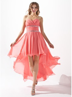 Pink High Low Homecoming-Dress