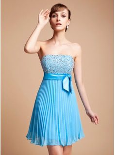 Sequined Blue Homecoming Dress