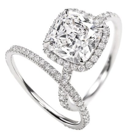 Harry Winston Engagement Ring and Wedding Band