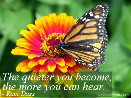 The quieter you become, the more you can hear. - Ram Dass