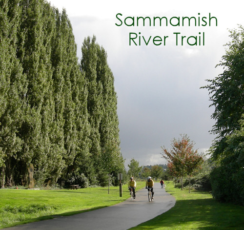 Biking on the Sammamish River Trail in Washington State