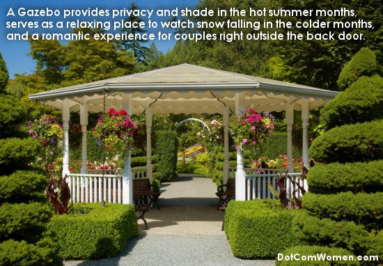 garden gazebo for privacy and relaxing