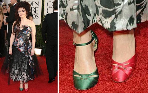 Helena Bonham Carter’s Mix and Match Shoes