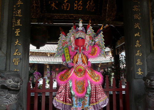 Papier Mache Decorations at the Hungry Ghost Festival in China