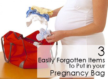 3 Easily Forgotten Items to Put in your Pregnancy Bag