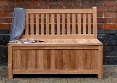 Teak Garden Bench with Storage