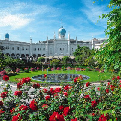 The Tivoli Gardens in Copenhagen, Denmark