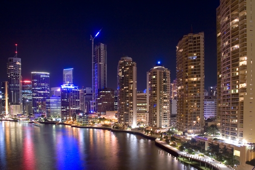 Brisbane skyline by night