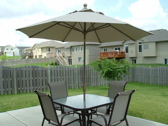 Don’t use detergents on Garden umbrellas and Outdoor Cushions