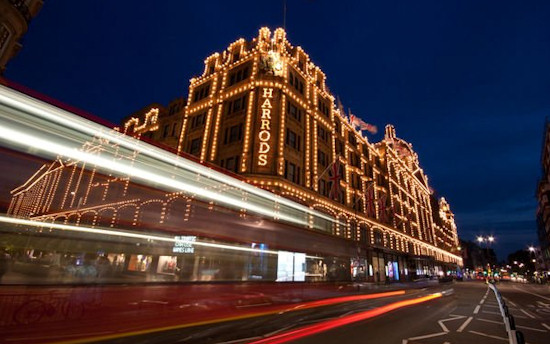 Harrods - the world's most famous department store in London's Knightsbridge.