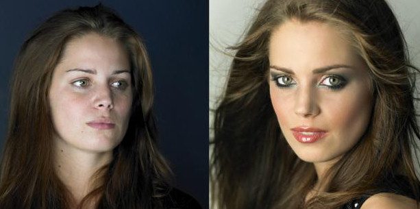 Celebrity Makeup Tips - Before and After Makeup Looks with Bronzed Cheeks