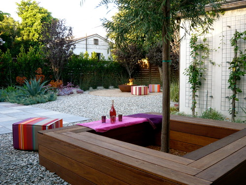 Patios with Seating Around the Tree
