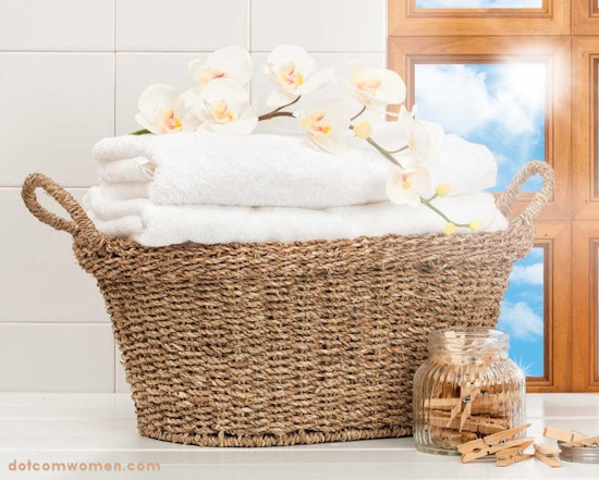basket of towels