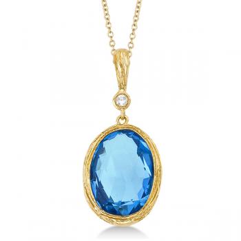 blue topaz pendant