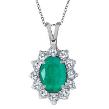 emerald necklace pendant