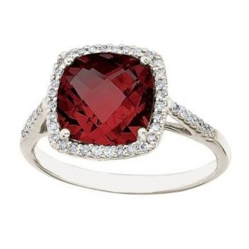 garnet cocktail ring