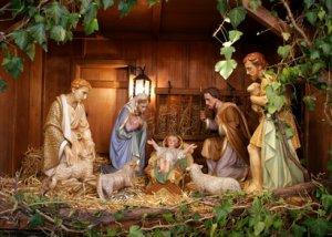Ivy and Nativity Christmas Decorations