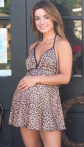 leopard swim dress