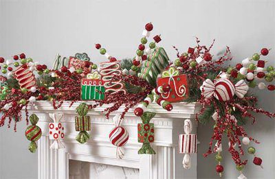 Christmas mantel decorating on a kids theme