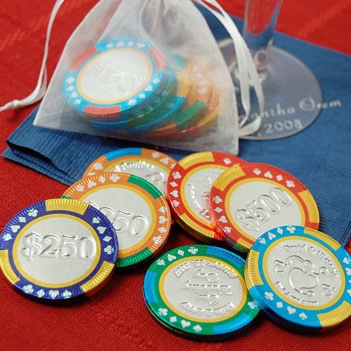 poker chips chocolate coins