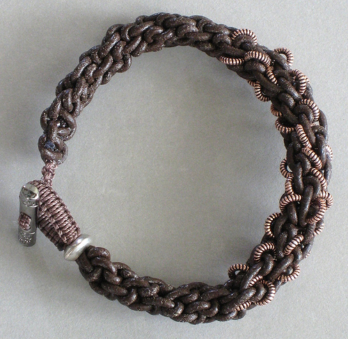 DIY leather jewellery bracelet