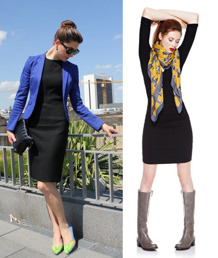 Something Bright and Something Black Work Outfit Ideas