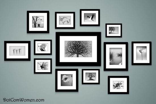 Use your own photos in Black and White to create stunning wall decor