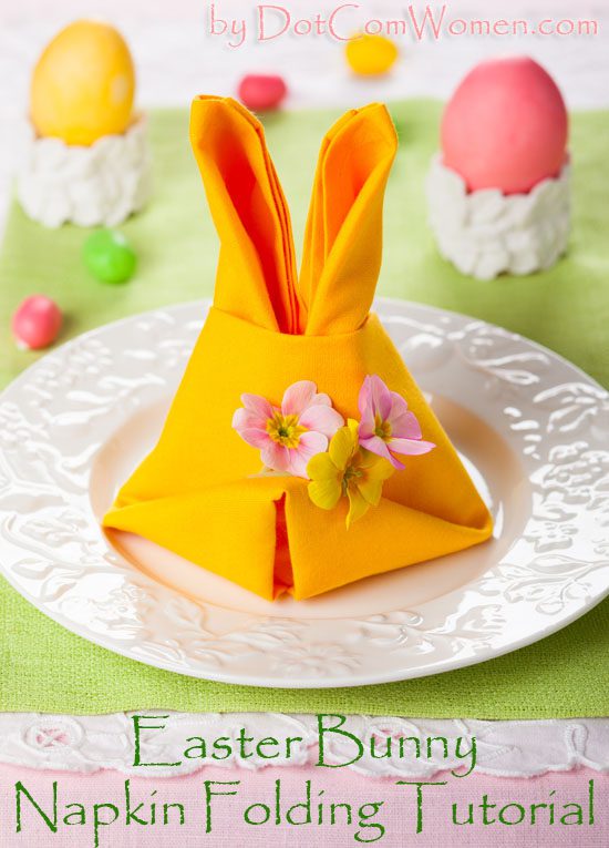 Easter Bunny Napkin Folding Tutorial