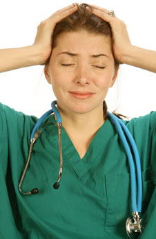 Stressed Out Nurse - Nurses need to pay attention to their health too