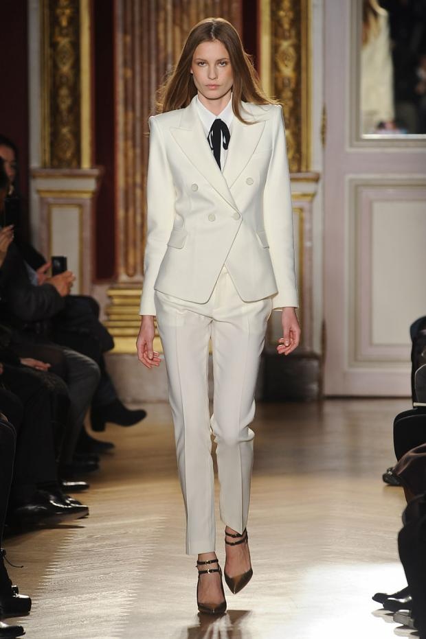Tailored white suit by Barbara Bui