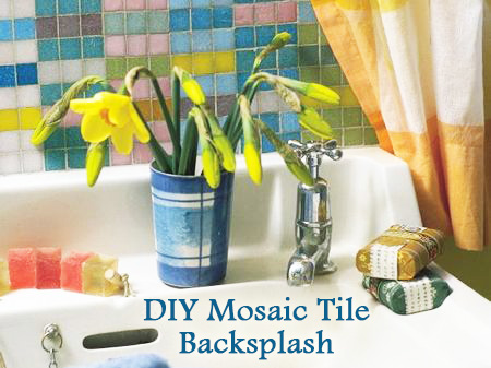 DIY Mosaic Tile Backsplash for Your Bathroom