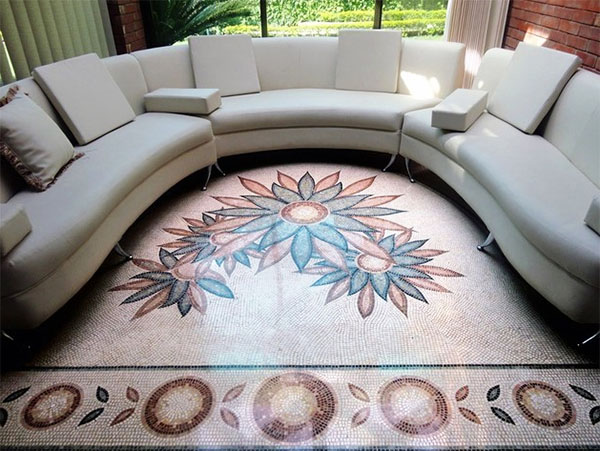Floral Mosaic Floor - Decorating with Tile Floors