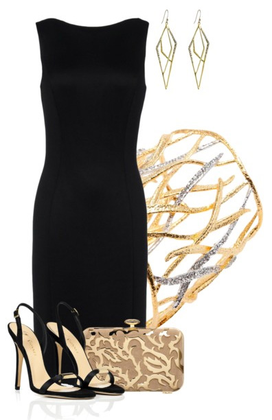 Little Black Dress Styled with Minimal Gold Accessories