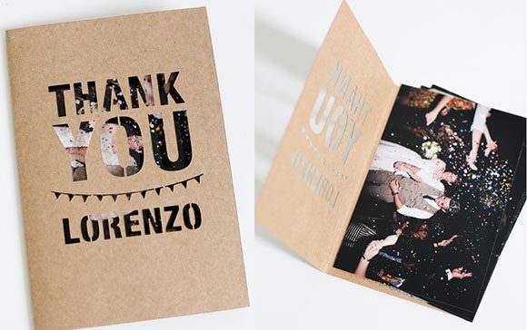 DIY Thank You Wedding Cards