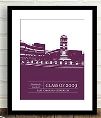 personalised university graduation print