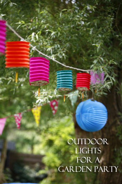 Decorating with Outdoor Lights for a Backyard Garden Party