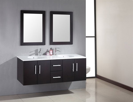 Float the Vanity above the Floor in a Small Bathroom